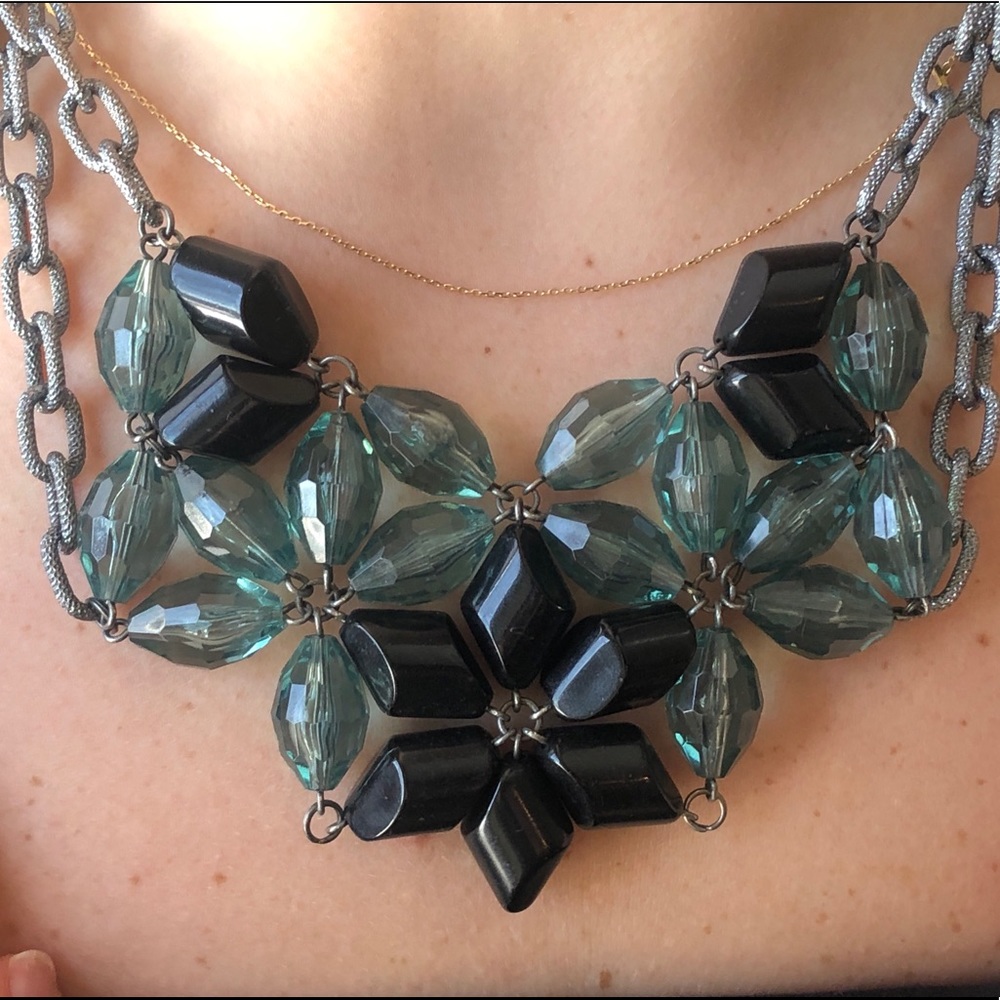 Sabika “Denim Tune Up Pattern” Necklace.
